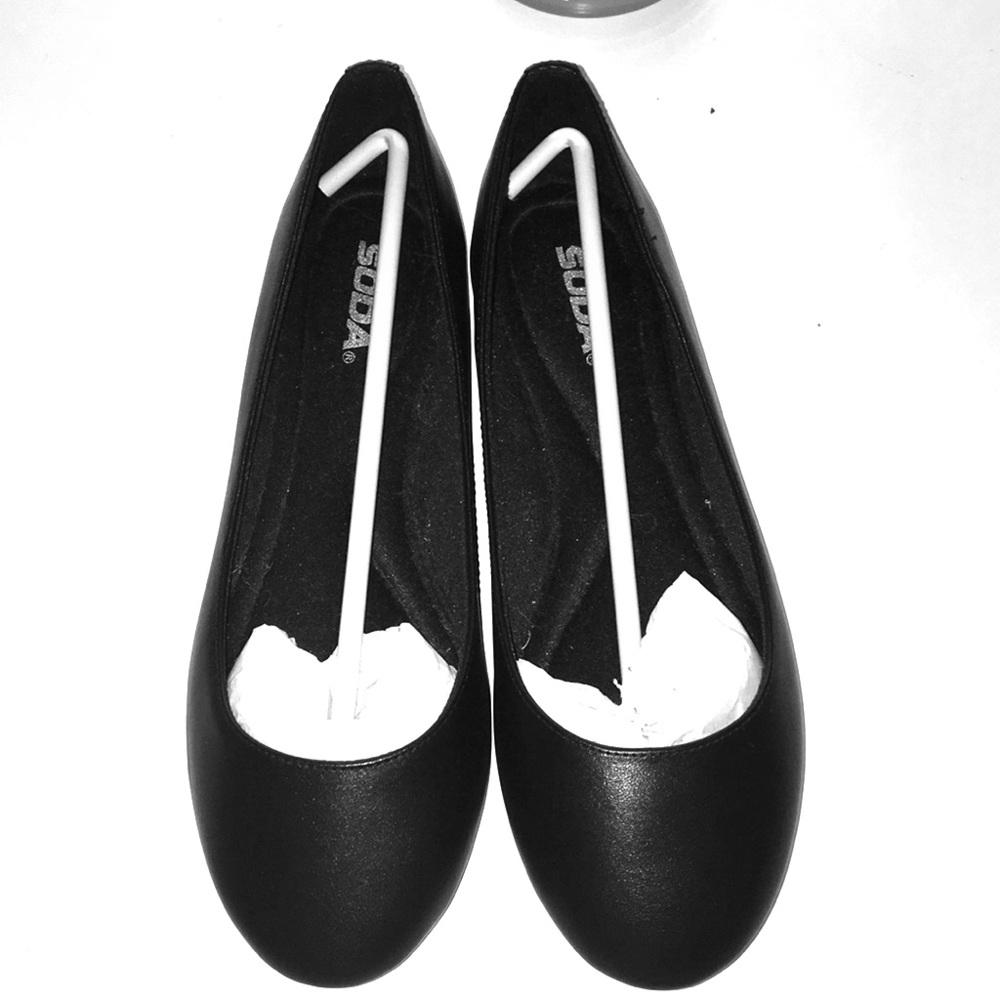 Soda Black Flats